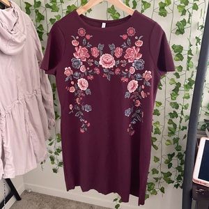 Plum floral dress